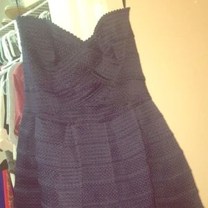 Navy strapless dress size medium